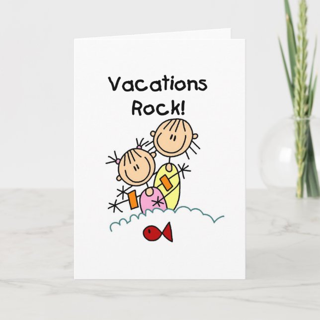 Vacations Rock Card (Front)