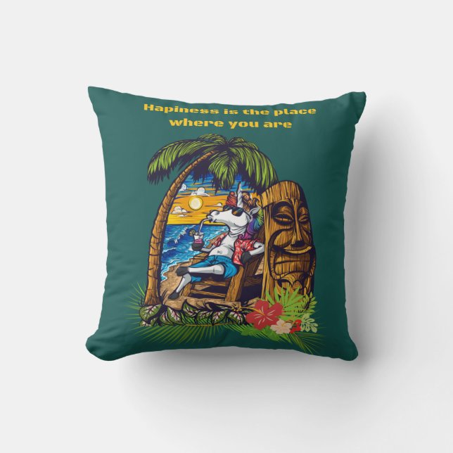 vacations throw pillow (Front)