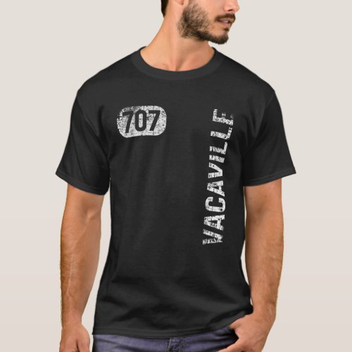 Vacaville California 707 Area Code Vintage Retro T_Shirt