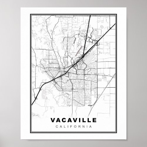 Vacaville Map Poster