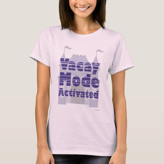 Vacay Mode Activated Theme Castle Design T-Shirt (Front)