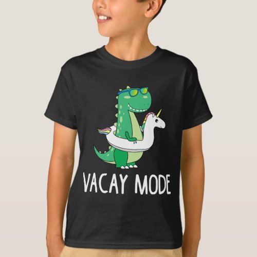 Vacay Mode Cute Dinosaur  Funny Family Vacation Gi T_Shirt