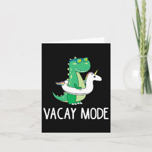 Vacay Mode Cute Dinosaur T Shirt Funny Family Vaca Card
