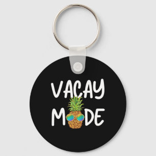 Vacay Mode Pineapple Summer Vacation Cruise Getawa Keychain