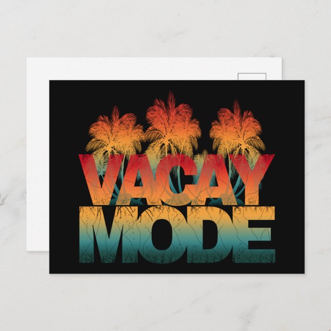 vacay mode   postcard (Front/Back)