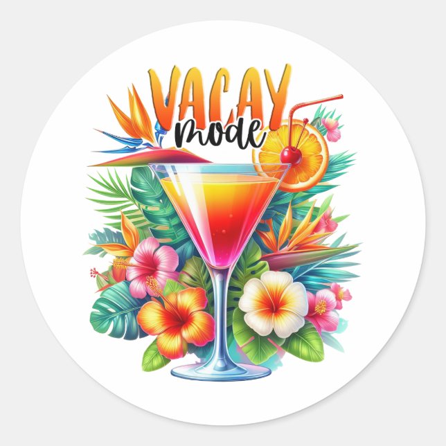 Vacay mode sticker, Vacation mode stickers (Front)