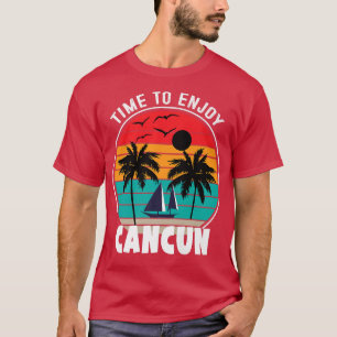 Vacay Mode Time To Enjoy Cancun Retro T-Shirt