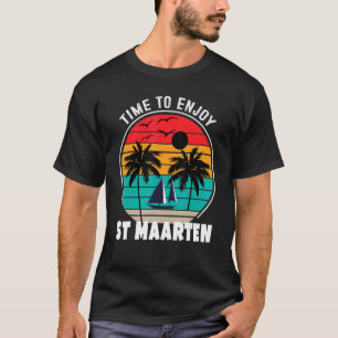 Vacay Mode Time To Enjoy St Maarten Retro T-Shirt