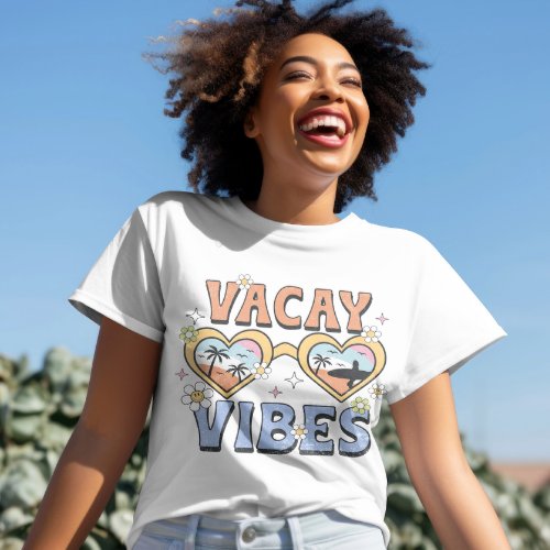 Vacay Vibes Beach shirts Summer Vacation T_Shirt