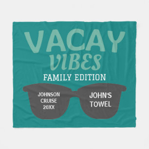 Vacay Vibes Family Edition Reunion Fleece Blanket