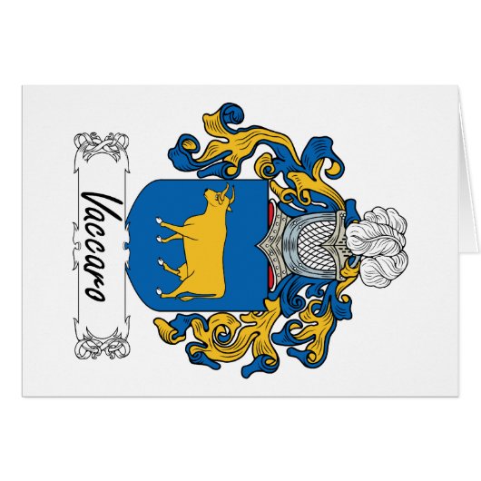 Vaccaro Family Crest Cards (Front Horizontal)