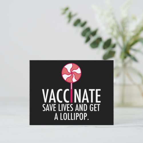Vaccinate Save Lives Get a Lollipop Vaccine Card