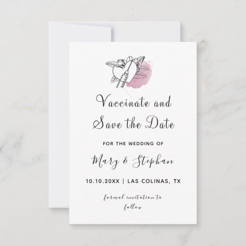 Vaccinate  Stop the Spread Wedding Romantic Cute Save The Date