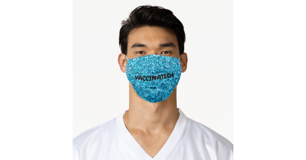 VACCINATED 2021 ADULT CLOTH FACE MASK Zazzle
