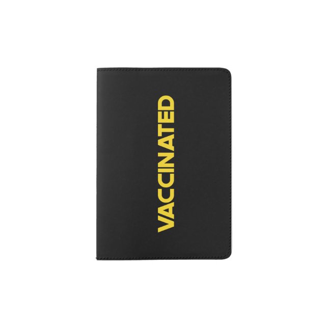 Vaccinated (black and yellow) passport holder (Front)