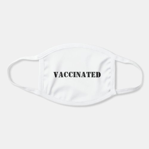 Vaccinated black white face mask