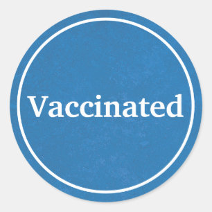 Vaccinated (Blue) Classic Round Sticker