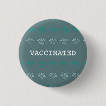 VACCINATED blue floral printed