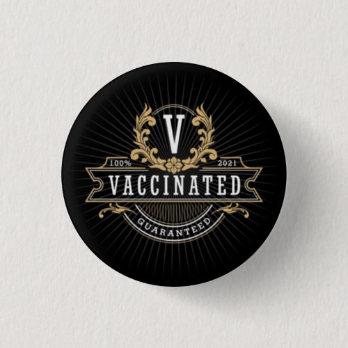 Vaccinated Button  Regal Emblem  VAXd