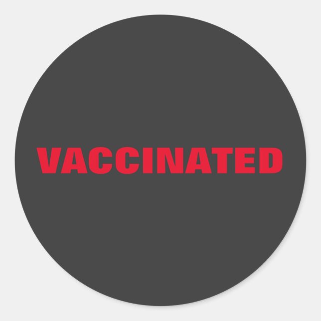 Vaccinated Coronavirus Pandemic Classic Round Sticker (Front)