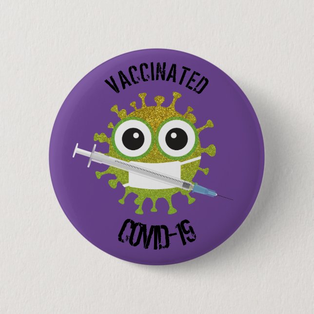 Vaccinated COVID-19 Button (Front)