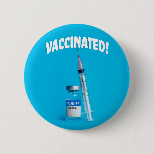 Vaccinated Covid-19 Vaccine Button