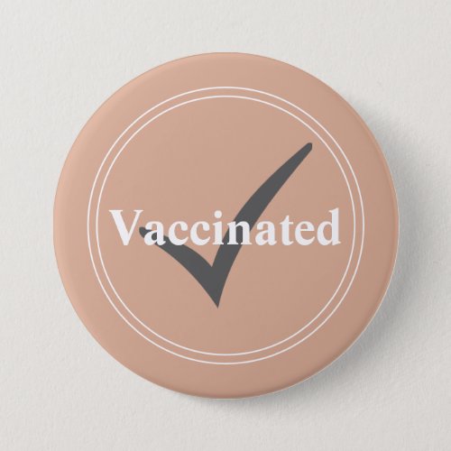 Vaccinated Dusty Pink with Checkmark Button