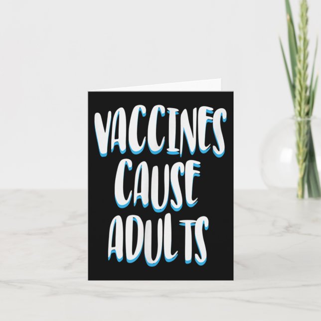 Vaccinated Funny Humor Graphic Adults Joke Quote  Card (Front)