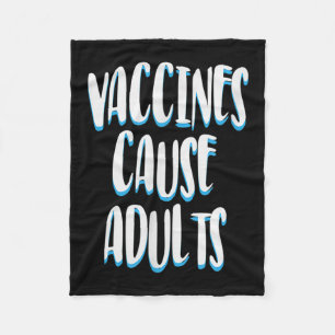 Vaccinated Funny Humor Graphic Adults Joke Quote Fleece Blanket