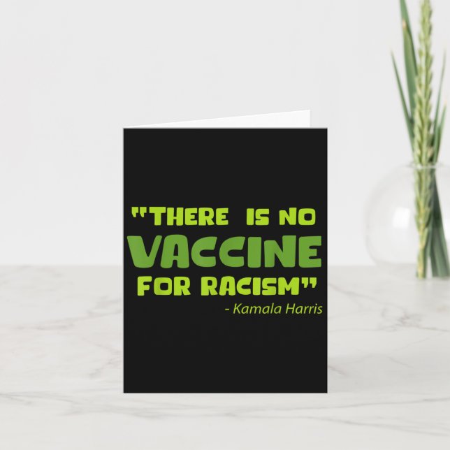 Vaccinated Funny Humor Graphic Kamala Harris Quote Card (Front)