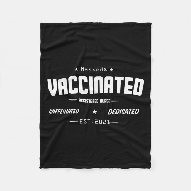 Vaccinated Funny Humor Graphic Quote Registered Nu Fleece Blanket (Front)