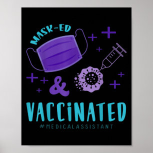 Vaccinated Funny Humor Graphic Quote Vaccinated Ma Poster