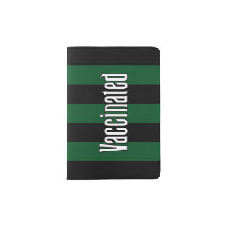 Vaccinated (green and black) passport holder