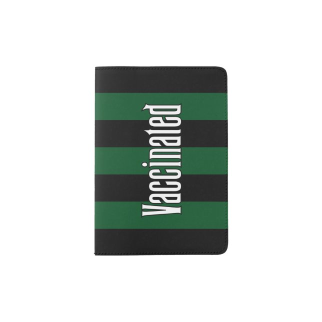Vaccinated (green and black) passport holder (Front)