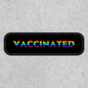 Vaccinated, Pride lgbt lgbtq gay rainbow black Patch