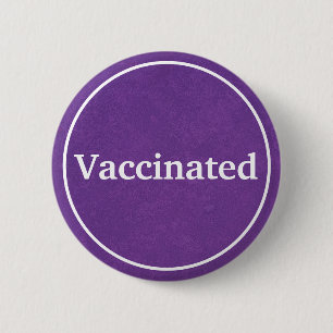Vaccinated (Purple) Button