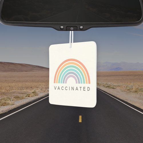 Vaccinated Rainbow  Covid Coronavirus Vaccine Air Freshener