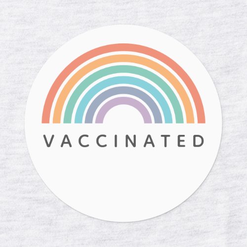 Vaccinated Rainbow  Covid Coronavirus Vaccine Labels