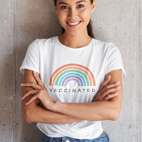 Vaccinated Rainbow  Covid Coronavirus Vaccine T_Shirt