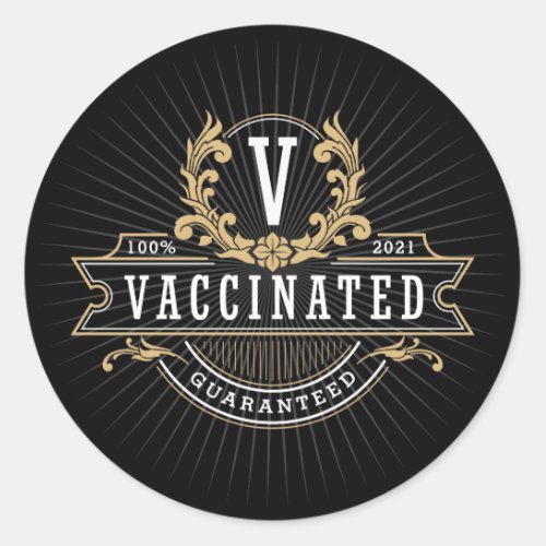 Vaccinated Sticker  Regal Emblem  VAXd