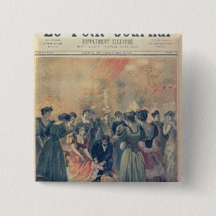 Vaccination at an Evening Reception Pinback Button