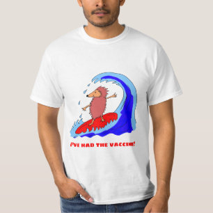 Vaccination Surfing Hedgehog T-Shirt
