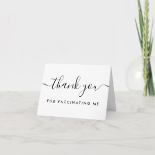 Vaccination Thank You, Health Care Worker, Nurse Letterpress Thank You Card