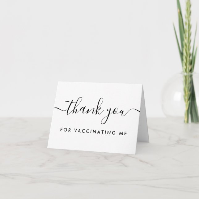 Vaccination Thank You, Health Care Worker, Nurse You Card (Front)