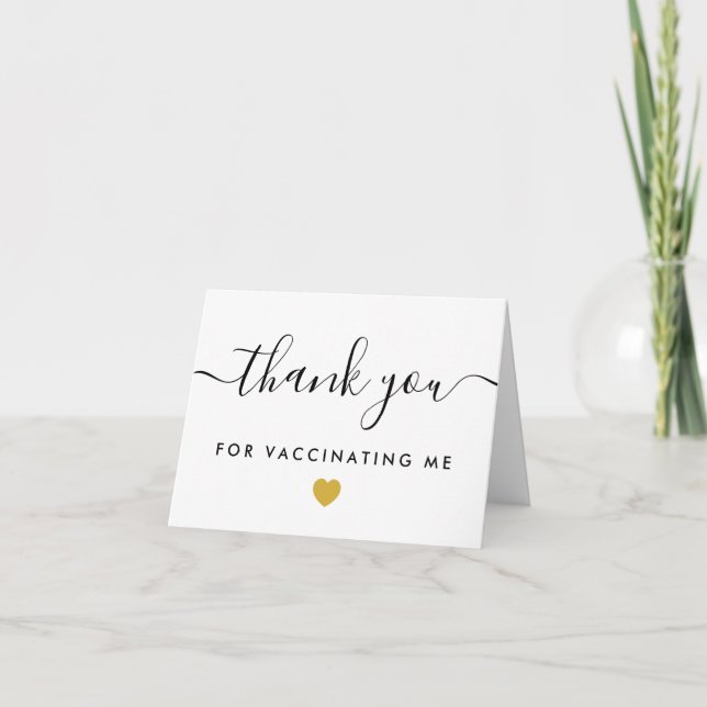 Vaccination Thank You, Healthcare Worker, Nurse  You Card (Front)