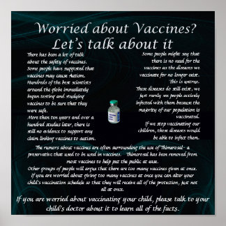 Vaccine concern poster for clinics