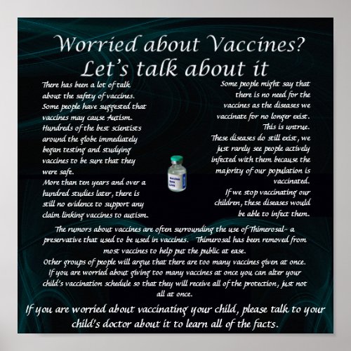 Vaccine concern poster for clinics