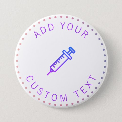 Vaccine Injection Pink  Purple Gradient Add Text  Button