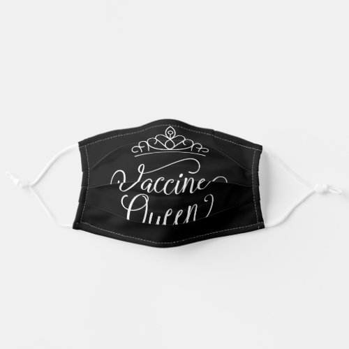 Vaccine Queen  Cloth Face Mask  Black