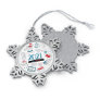 Vaccine Year Pandemic 2021 Commemorative Snowflake Pewter Christmas Ornament